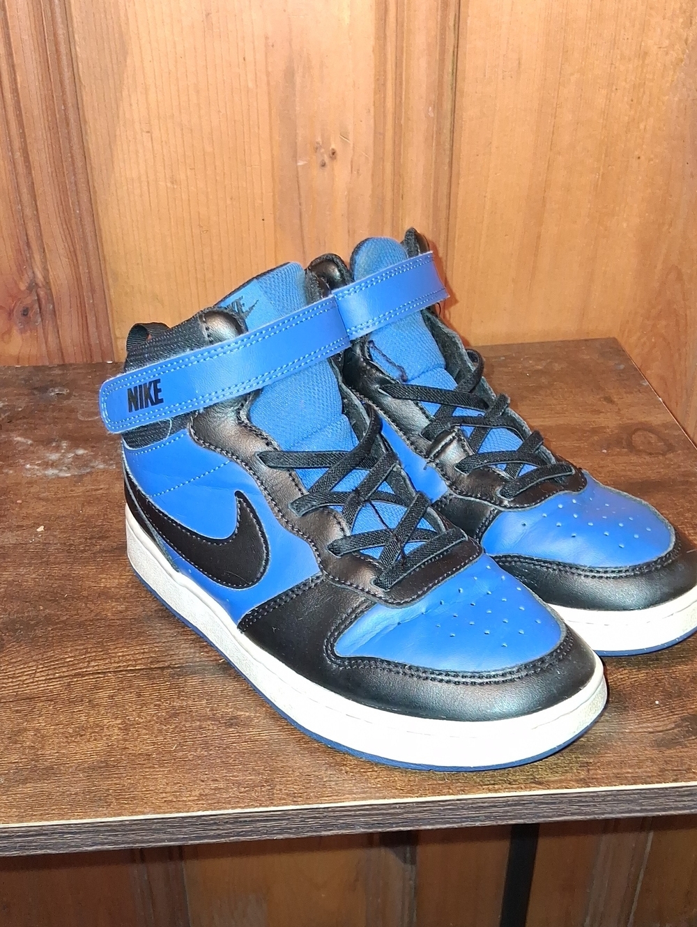 Nike Kids Blue and Black High-Top Sneakers